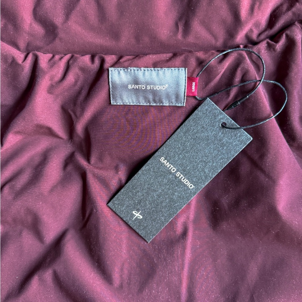 Milazzo Basketweave Quilted Puffer Jacket - Large - Maroon NWT (Retail $500) - Picture 5 of 6